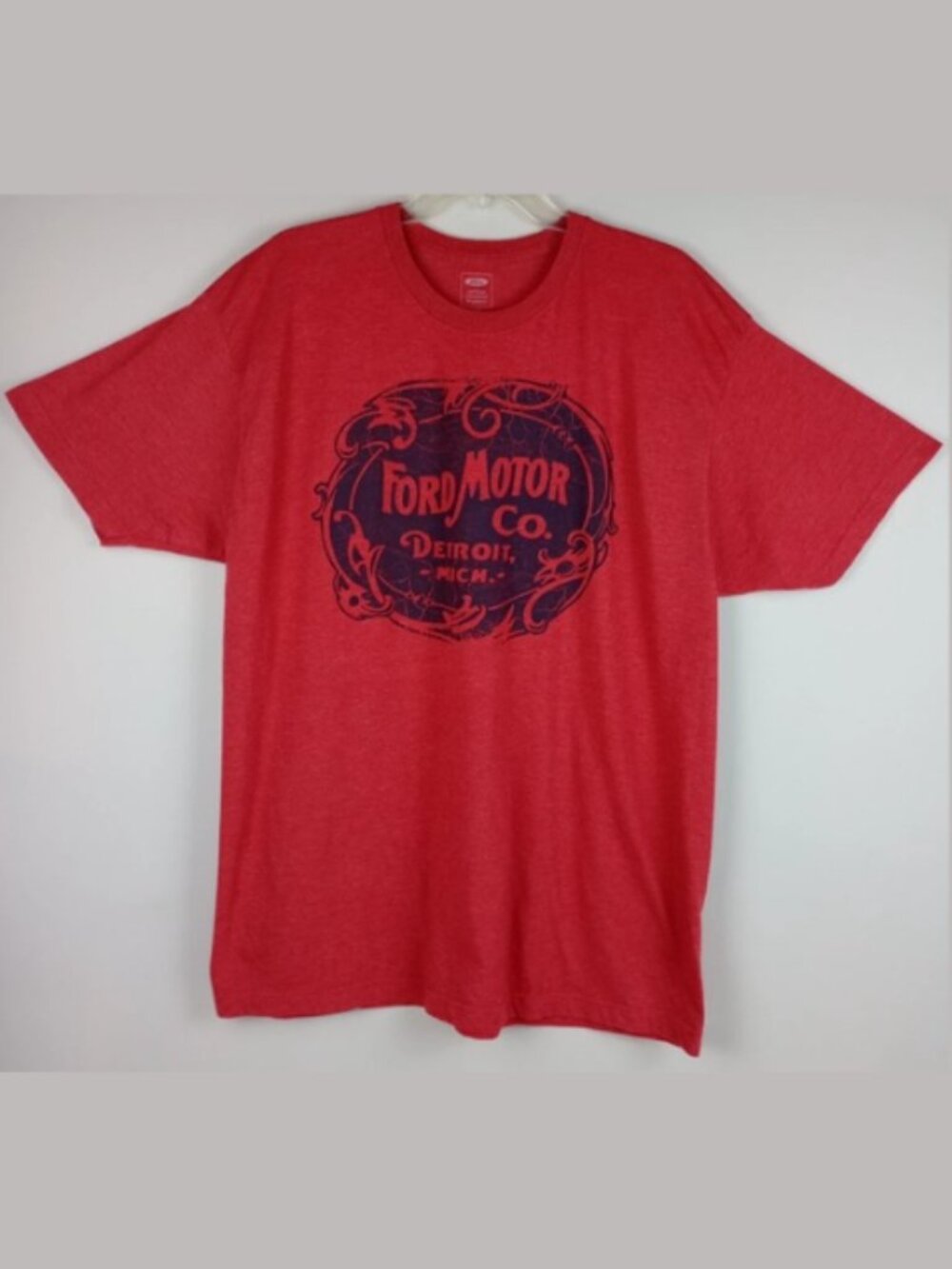 Ford Mens‎ XL Red Ford Motor Company Detroit Michigan Logo Graphic Tshirt